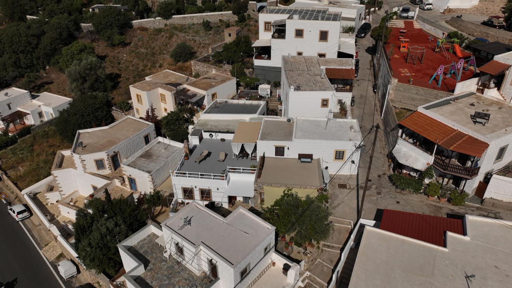 Manos House In Chora Villa Patmos Town Exterior photo